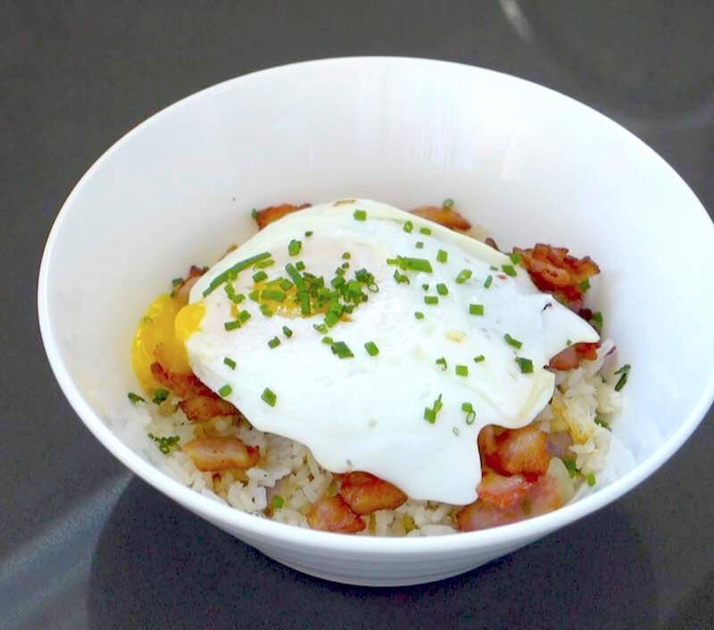 Bacon and Egg Rice Bowl