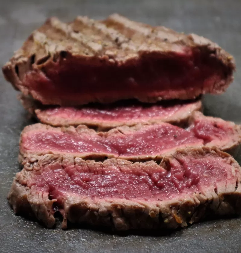 Photo of beef steak food meal medium rare by ReinhardThrainer (https://pixabay.com/users/reinhardthrainer-10943633/)